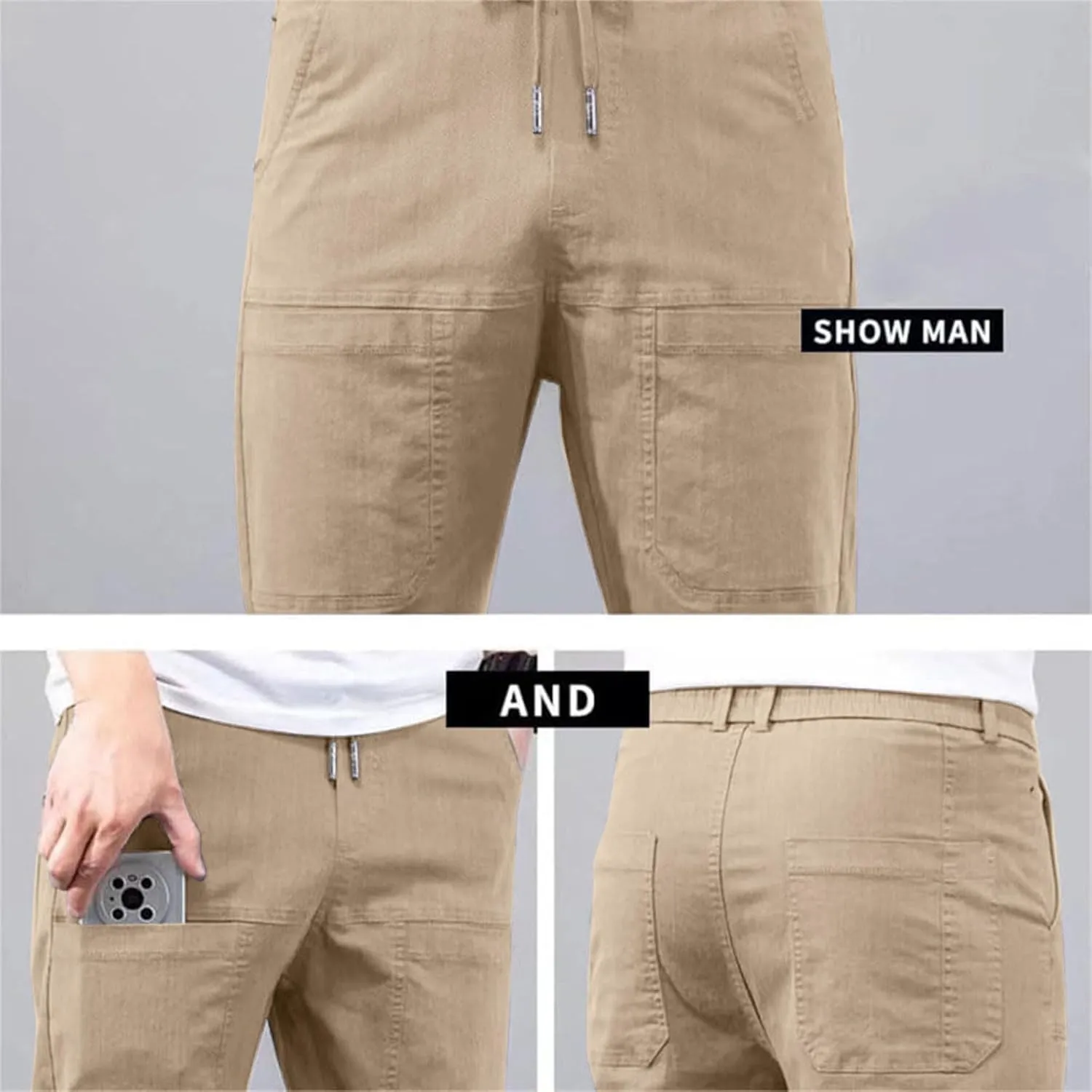 Acegents Cargo Pants High Stretch Multi-Pocket Durable Cargo Pants Multipants for Men Plus Size Pants Tactical Pants