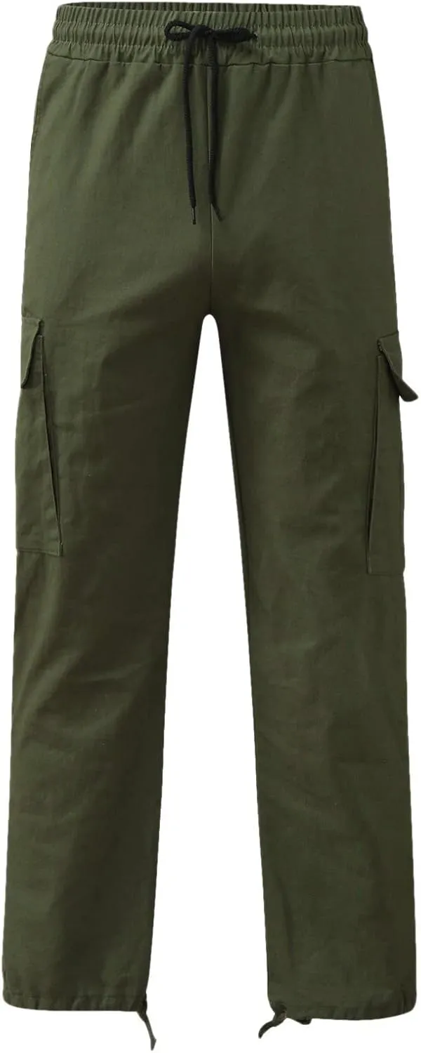 BIFUTON Men's Cotton Casual Sweatpants Yoga Athletic Lounge Trousers Elastic Cargo Jogger Straight Leg Pants with Pockets