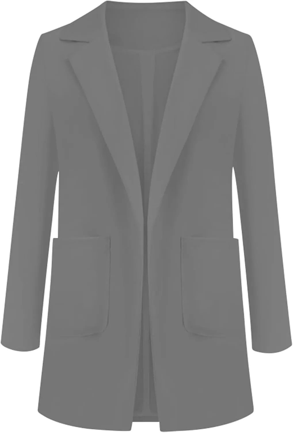 Blazers for Women 2024 Winter Open Front Long Sleeve Work Jackets Coat Business Casual Lapel Suit Jacket with Pocket