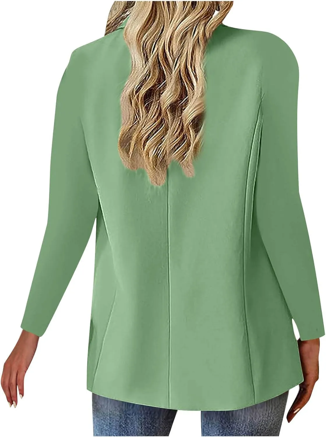 Blazers for Women Business Casual 2025 Long Sleeve Blazers Solid Color Work Office Open Front Blazer Jackets Cardigan