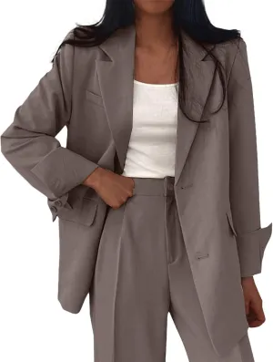Blazers for Women Business Casual Jackets Oversized Open Front Blazer Office Interview Professional Dressy Suit Jacket