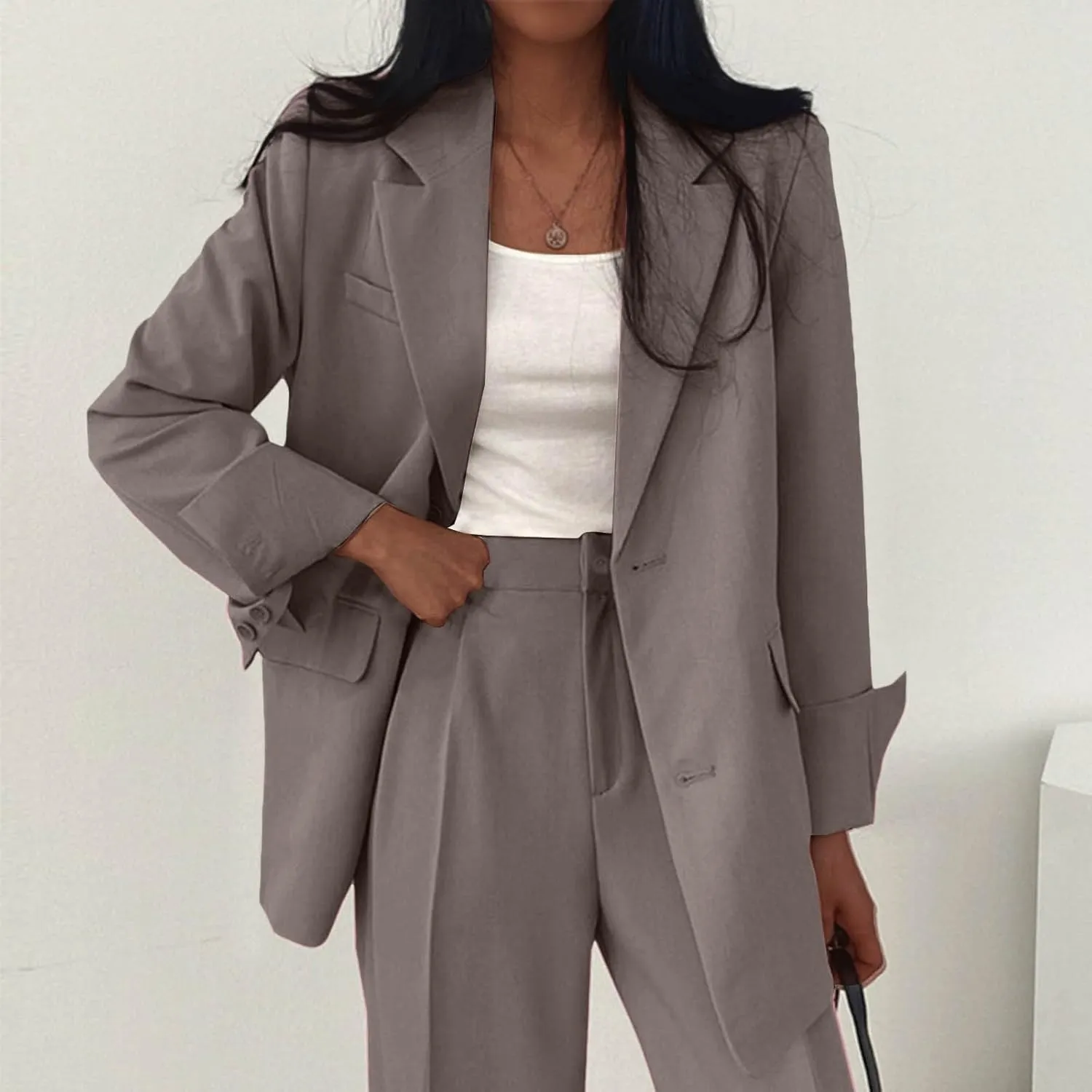 Blazers for Women Business Casual Jackets Oversized Open Front Blazer Office Interview Professional Dressy Suit Jacket