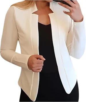 Blazers for Women Business Casual Long Sleeve Open Front Blazer Work Blazers for Office Casual Fall Cardigan Blazer