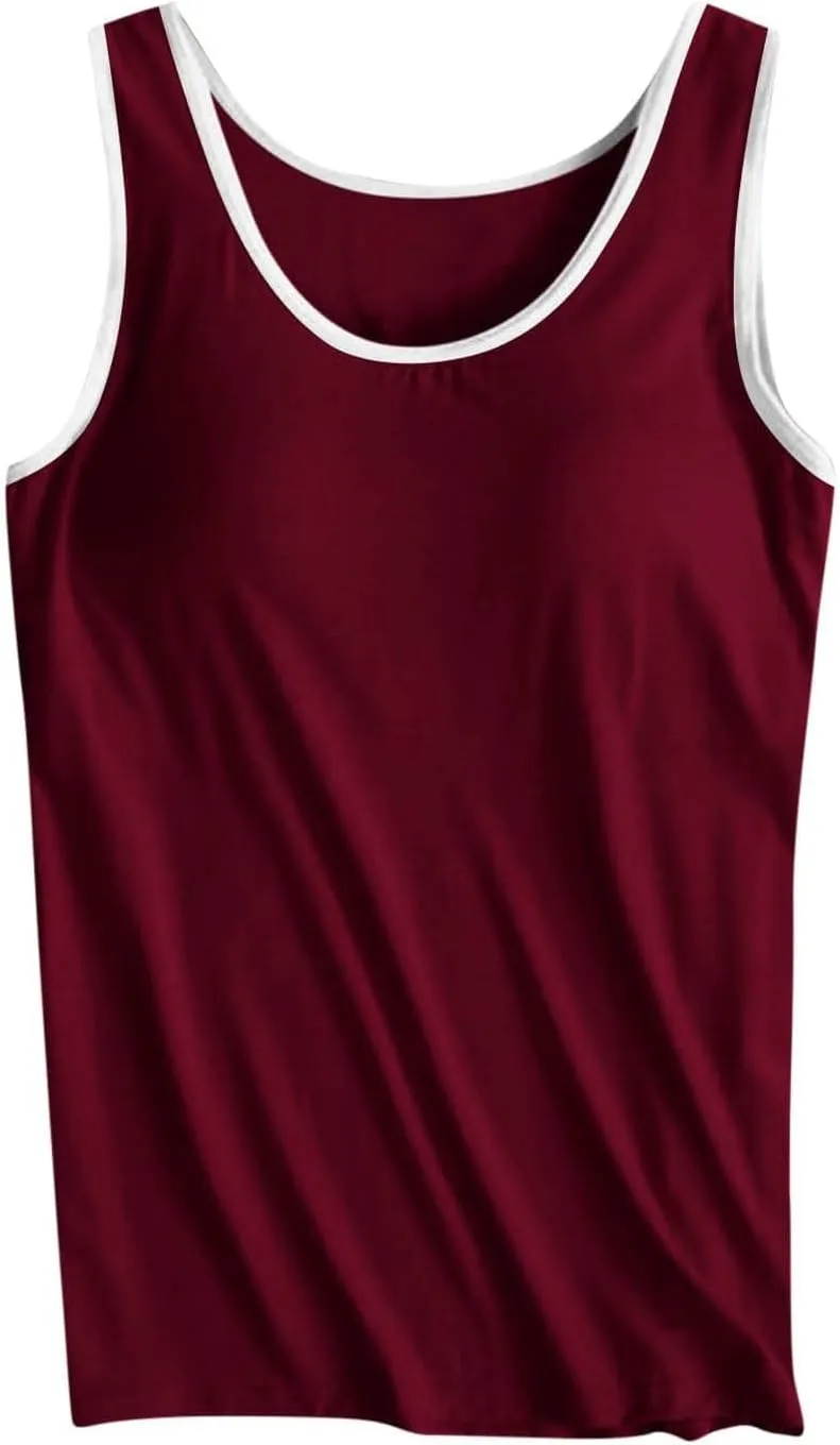 Camisole Tops for Women Built in Bra Tank Tops for Women 2025 Bras No Underwire Yoga Tops Workout Sports Padded Cami