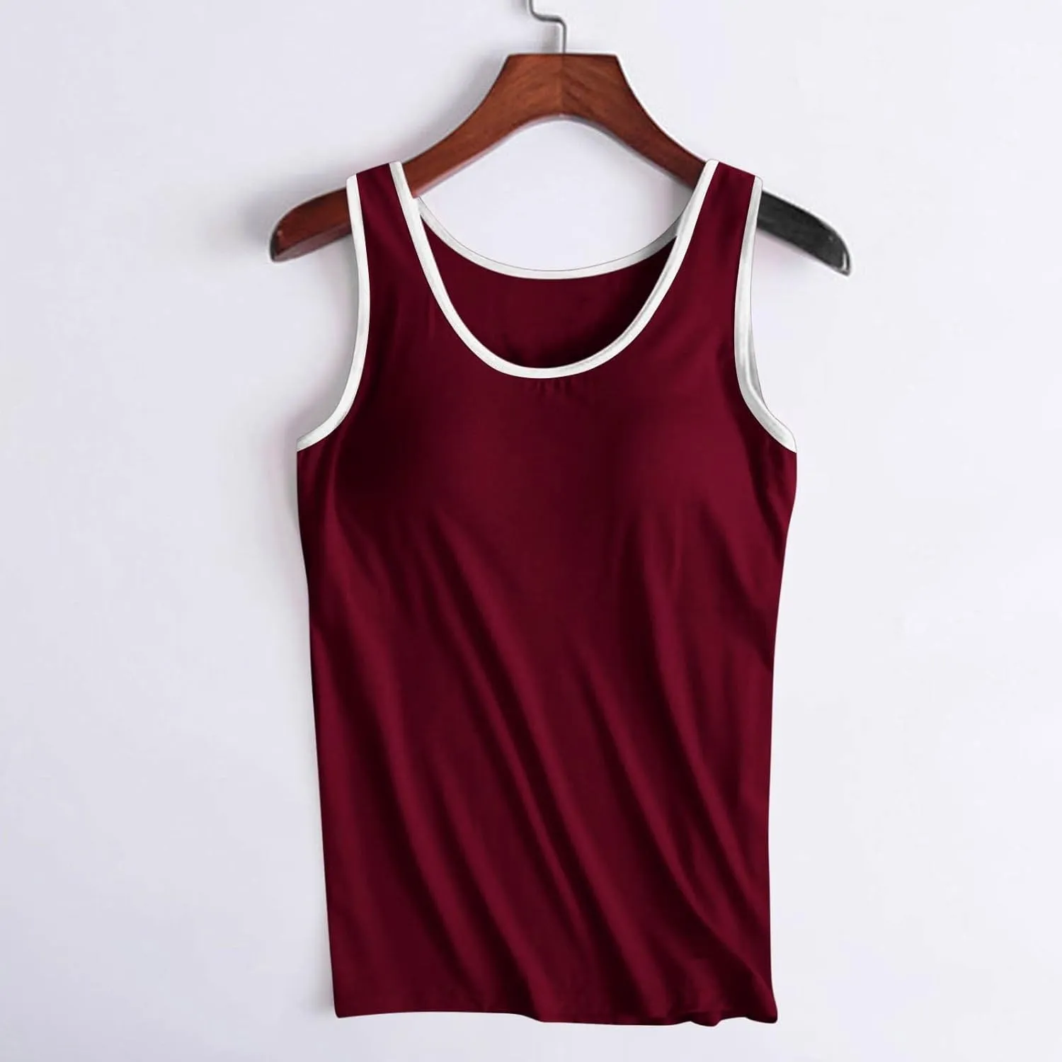 Camisole Tops for Women Built in Bra Tank Tops for Women 2025 Bras No Underwire Yoga Tops Workout Sports Padded Cami