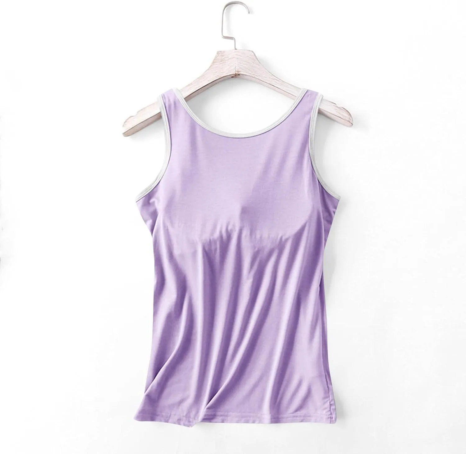 Camisole Tops for Women Built in Bra Tank Tops for Women 2025 Bras No Underwire Yoga Tops Workout Sports Padded Cami