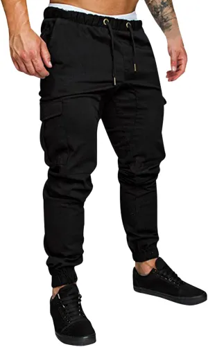Cargo Pants for Men Big and Tall Grey Pants Slim Fit Pants Mens Sweat Pants Cargo Pants for Men Solid Casual Multiple