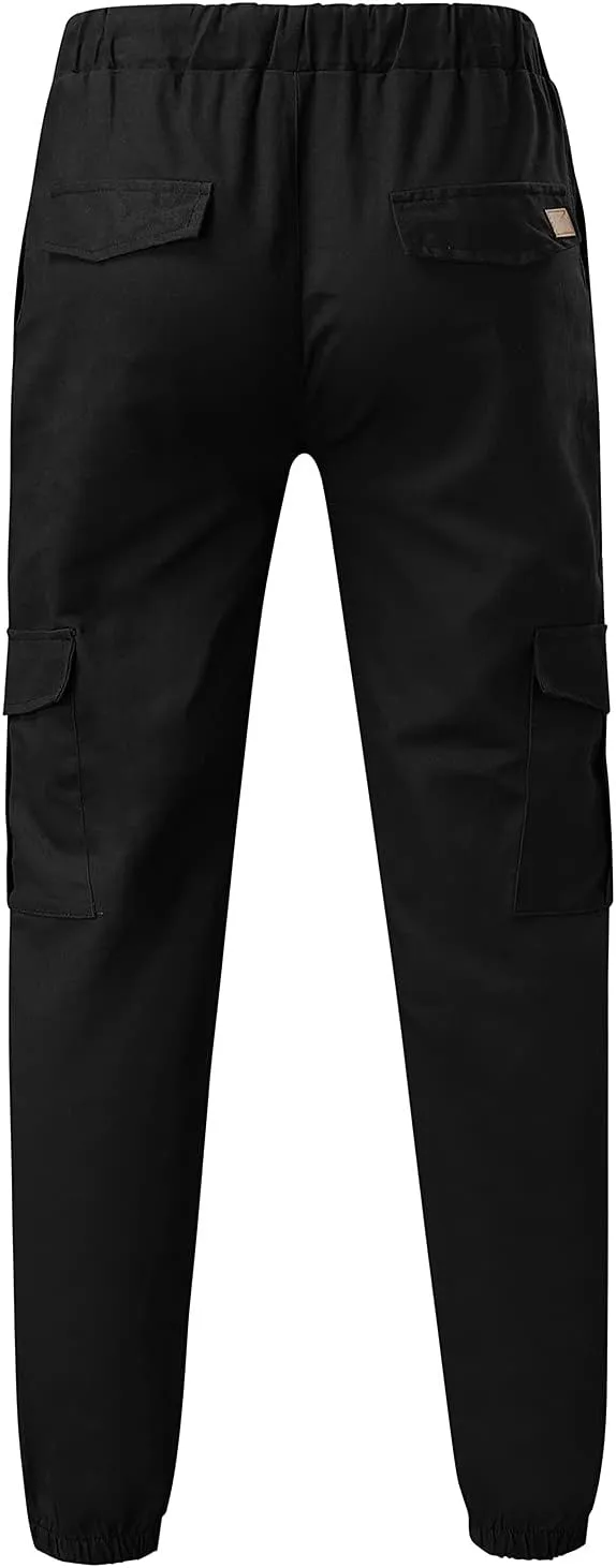 Cargo Pants for Men Big and Tall Grey Pants Slim Fit Pants Mens Sweat Pants Cargo Pants for Men Solid Casual Multiple