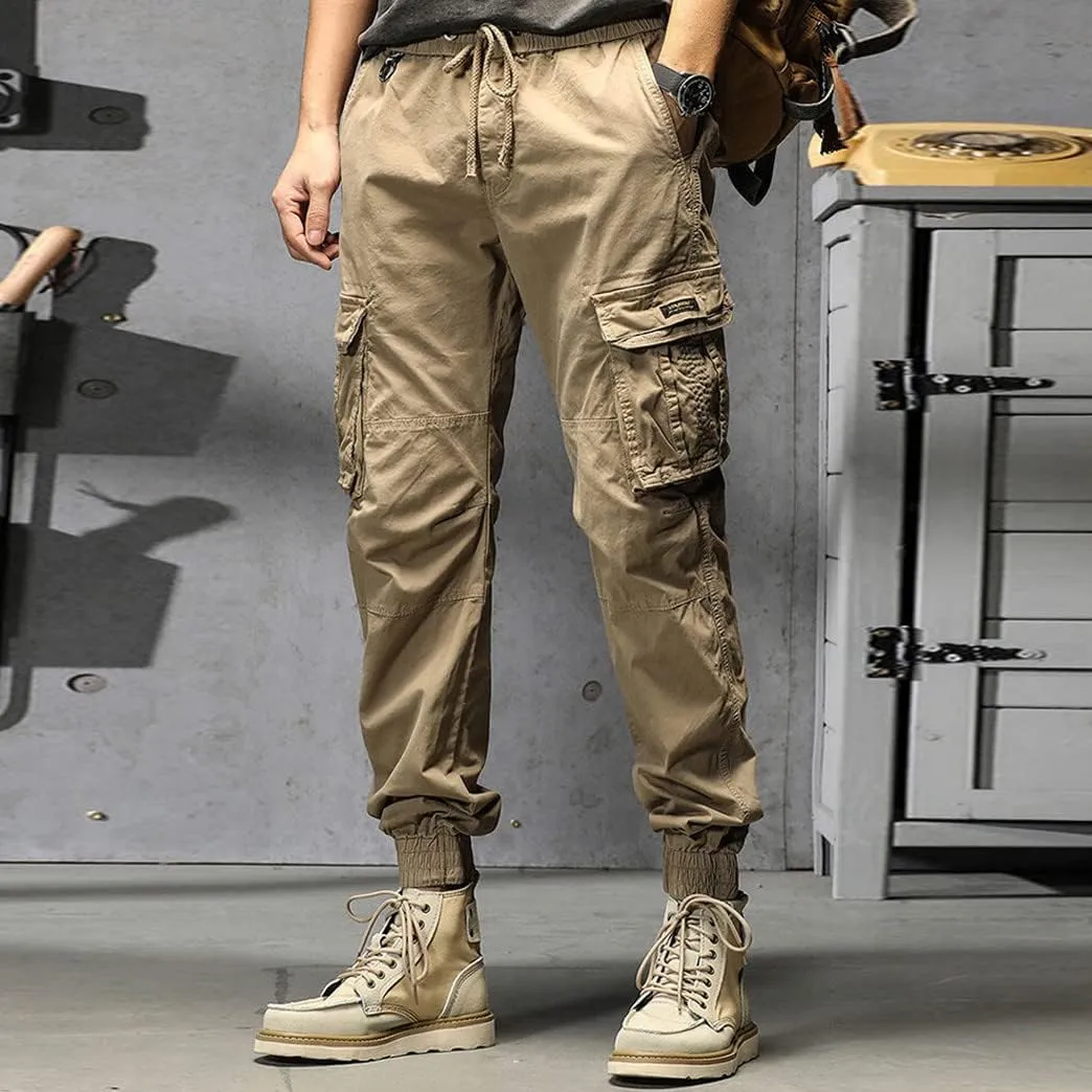 Cargo Pants for Men Joggers Pants Tactical Trousers with 6 Pockets Sports Hiking Work Pants Men's Hip Hop Harem Pants