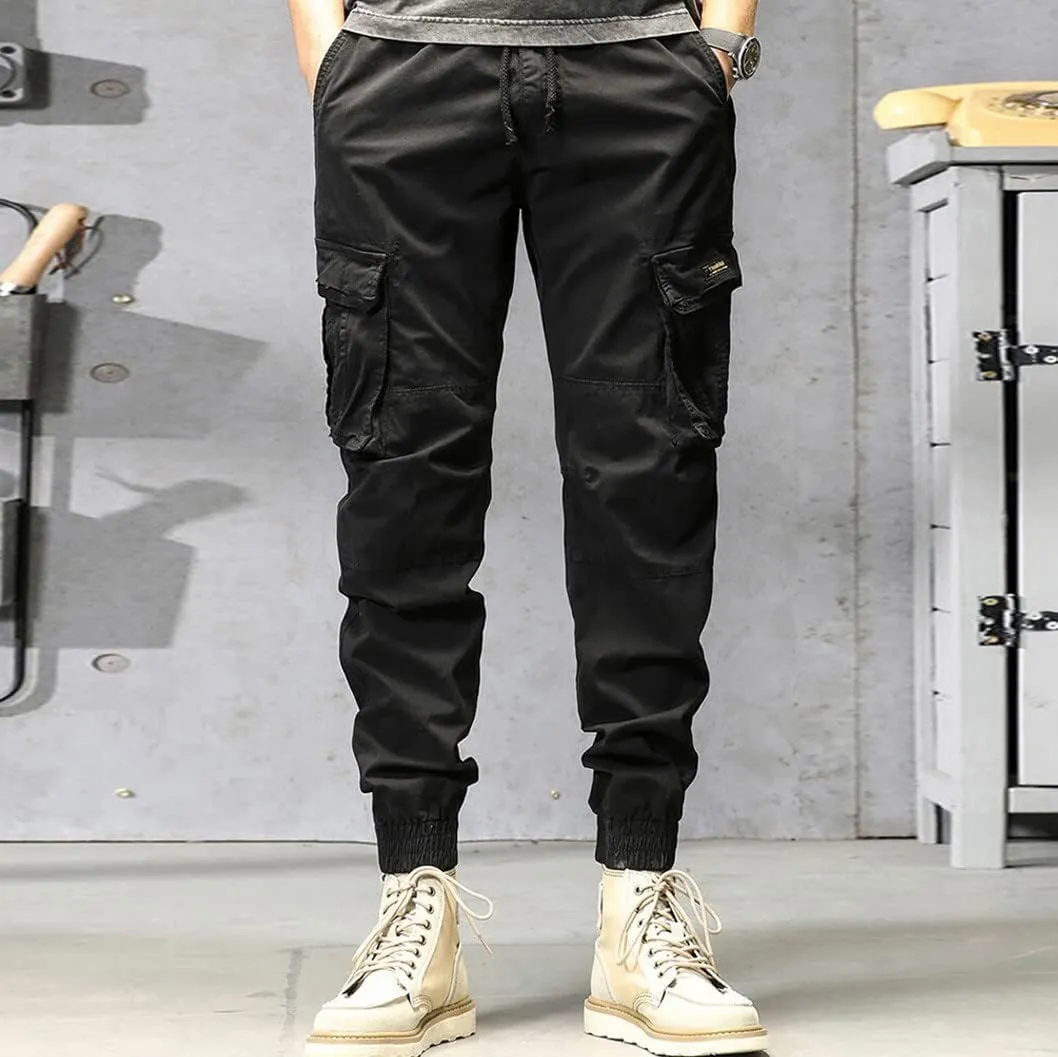 Cargo Pants for Men Joggers Pants Tactical Trousers with 6 Pockets Sports Hiking Work Pants Men's Hip Hop Harem Pants