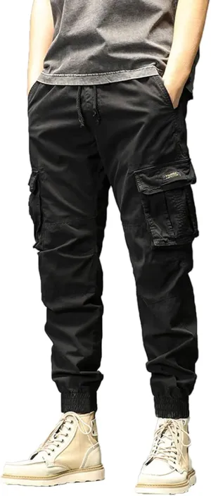 Cargo Pants for Men Joggers Pants Tactical Trousers with 6 Pockets Sports Hiking Work Pants Men's Hip Hop Harem Pants