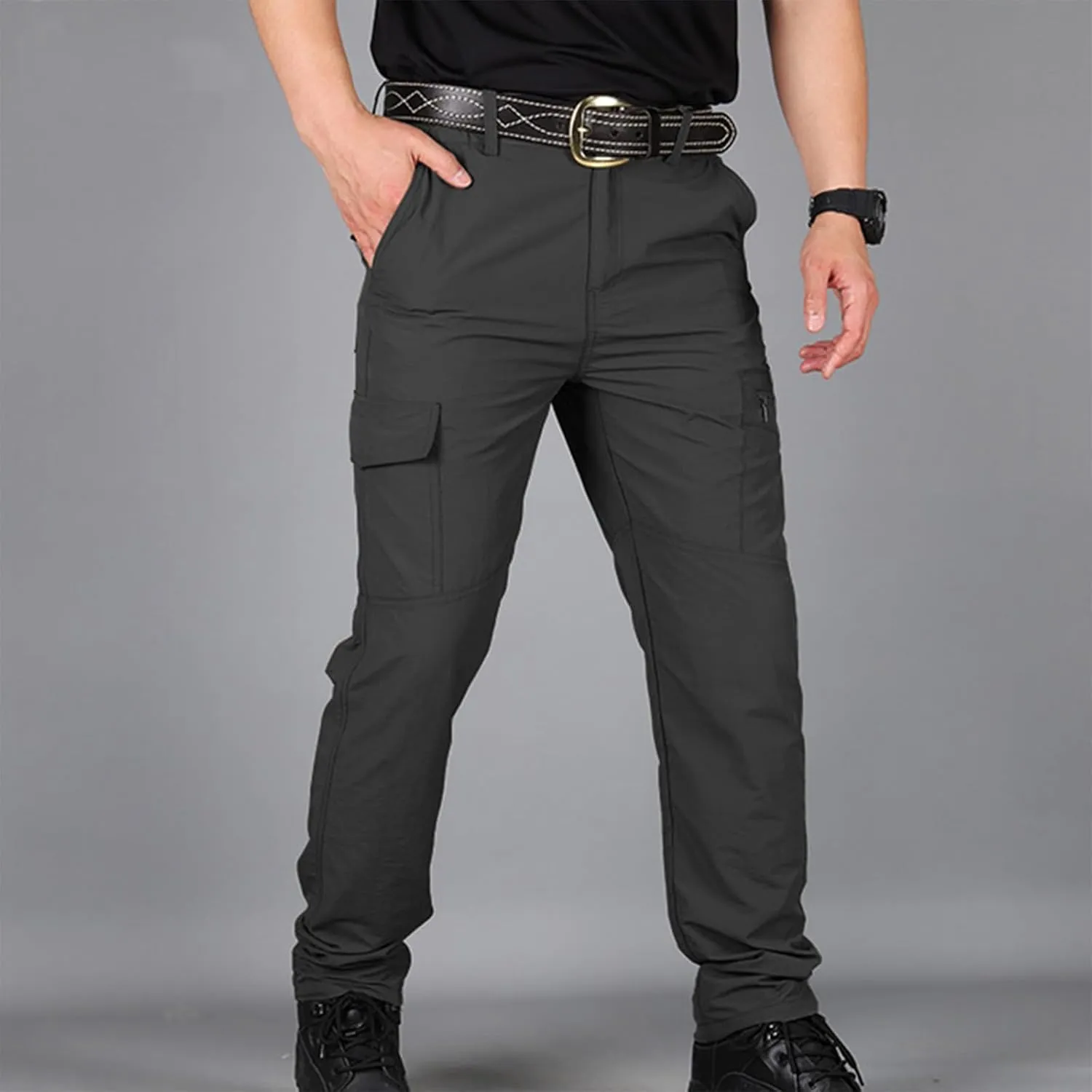 Cargo Pants for Men Lightweight Stretch Hiking Pants Military Cargo Work Pants Ripstop Tactical Waterproof Pants