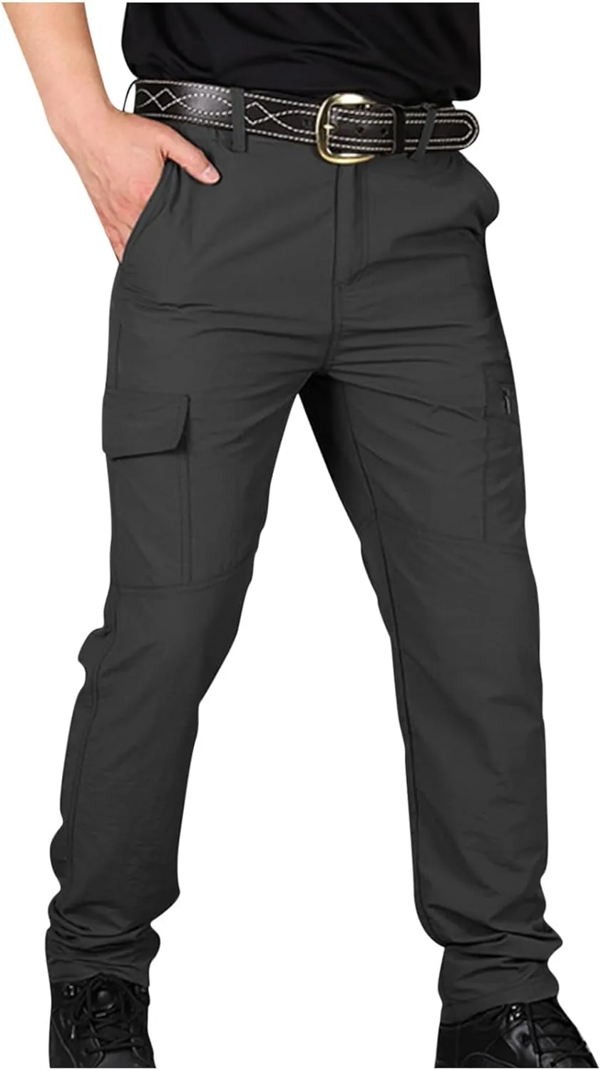 Cargo Pants for Men Lightweight Stretch Hiking Pants Military Cargo Work Pants Ripstop Tactical Waterproof Pants