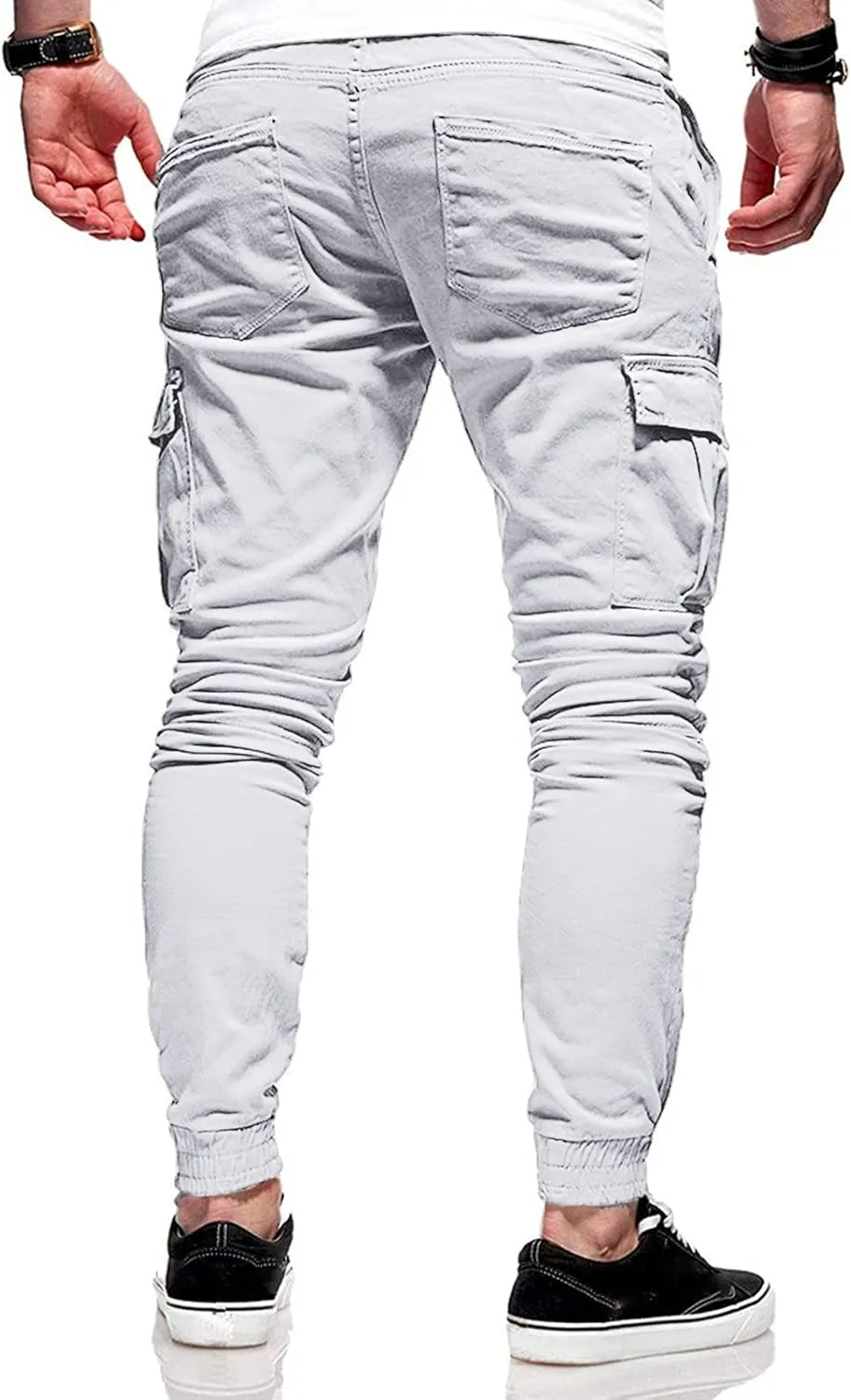 Cargo Pants for Men Relaxed Fit Pants Fashion Loose Handsome Pocket Jeans Pants Tooling Camouflage Pants Jogger Pants
