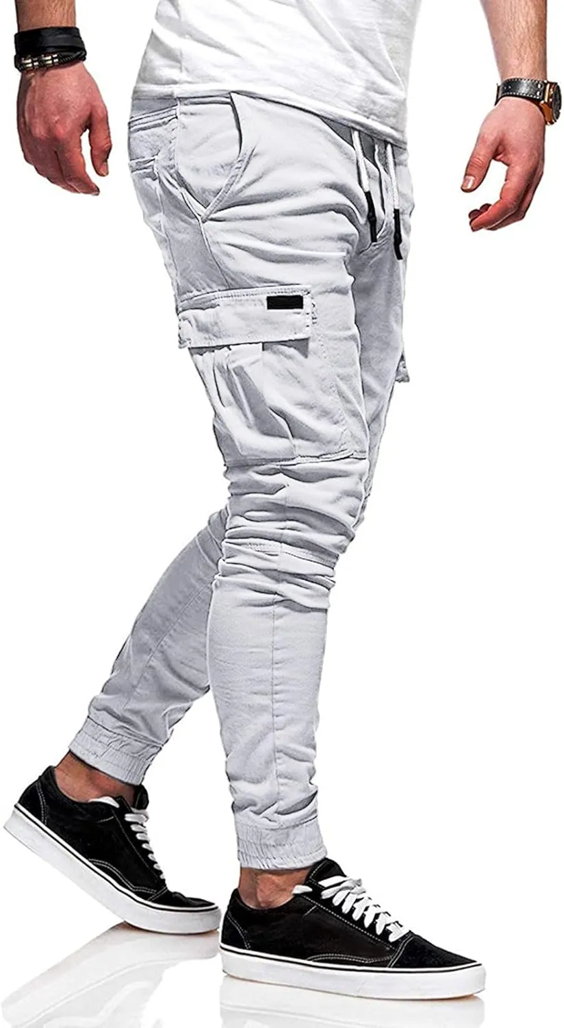 Cargo Pants for Men Relaxed Fit Pants Fashion Loose Handsome Pocket Jeans Pants Tooling Camouflage Pants Jogger Pants