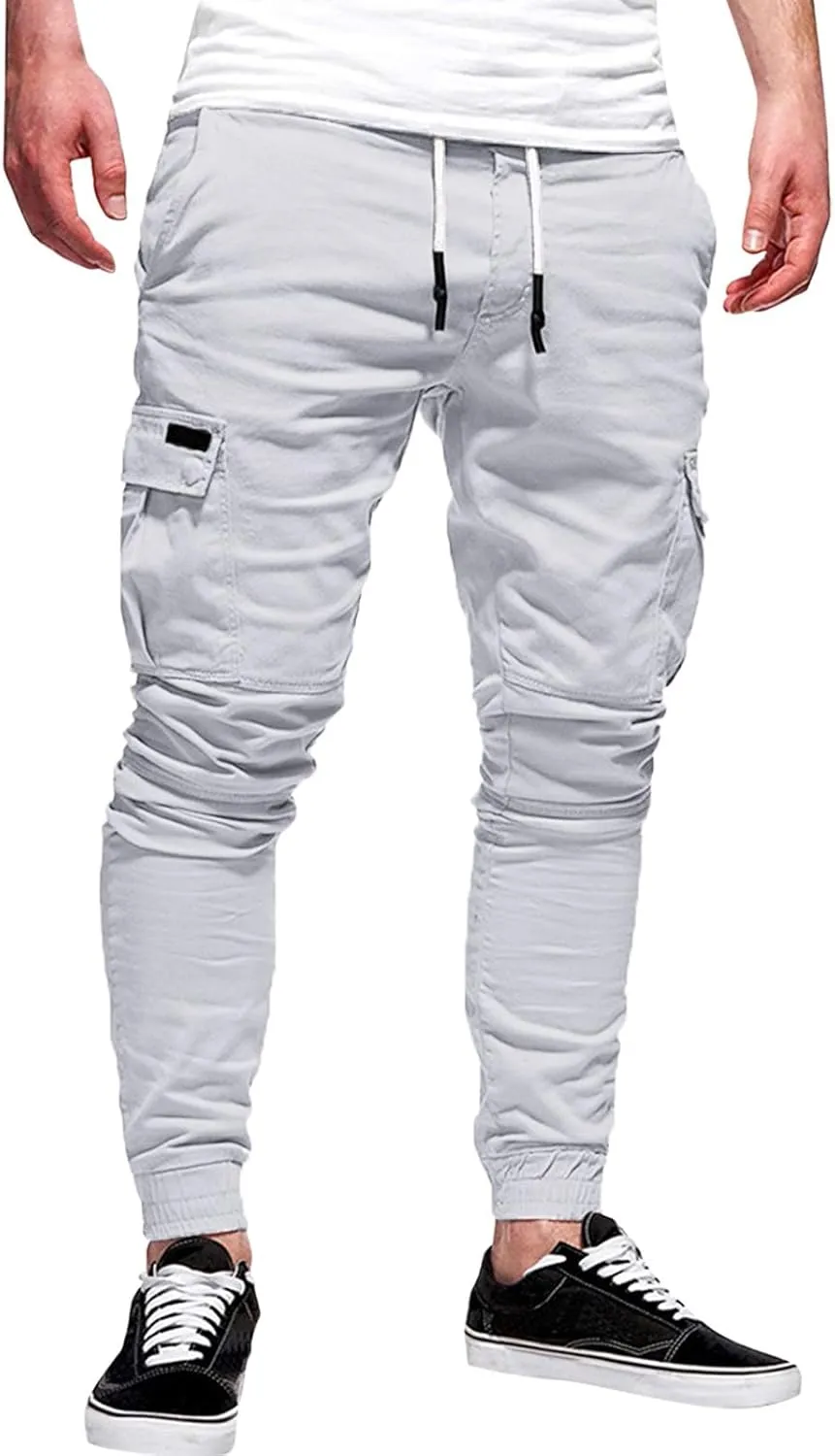 Cargo Pants for Men Relaxed Fit Pants Fashion Loose Handsome Pocket Jeans Pants Tooling Camouflage Pants Jogger Pants