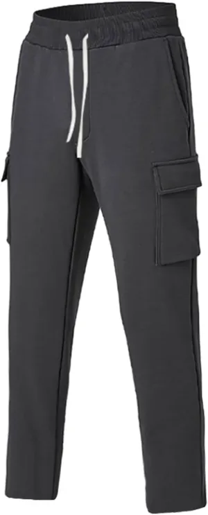Cargo Pants Men, Mens Cargo Pants Casual Hiking Pants Workout Joggers Sweatpants Drawstring Straight Pants for Men