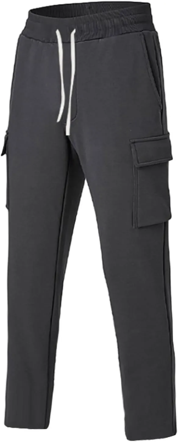 Cargo Pants Men, Mens Cargo Pants Casual Hiking Pants Workout Joggers Sweatpants Drawstring Straight Pants for Men