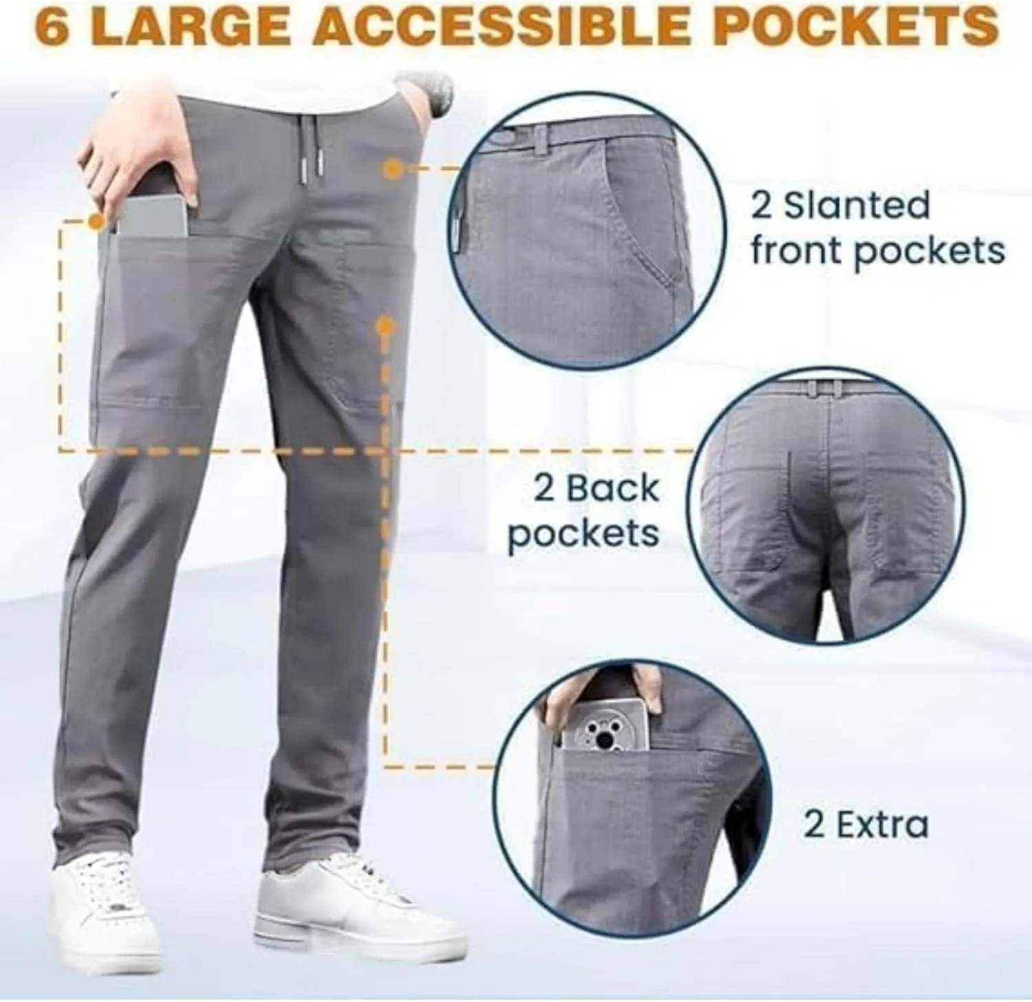 Cargo Pants,Multipants - High Stretch Multi-Pocket Durable Cargo Pants,High Stretch Durable