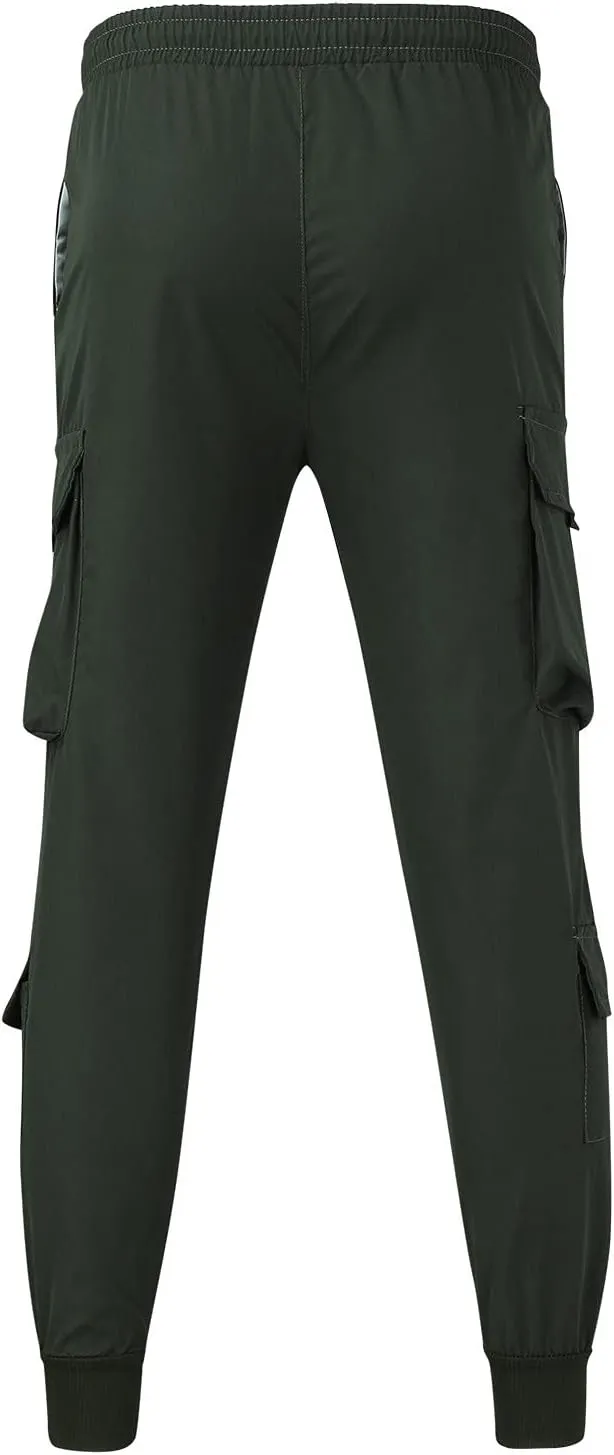 Cargo Trousers for Men Elastic Waist Hiking Pants Sport Pants Jogger Sweatpants Men's Pants Straight Fit Cargo Pants