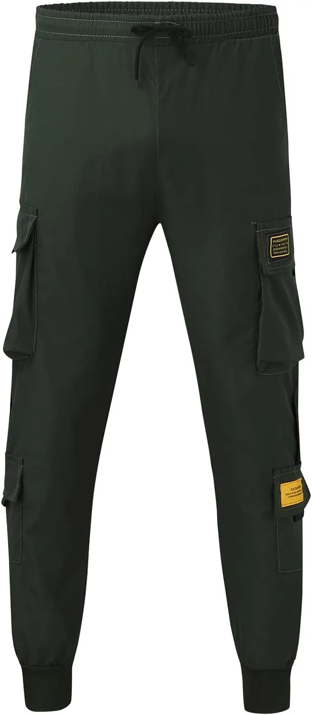 Cargo Trousers for Men Elastic Waist Hiking Pants Sport Pants Jogger Sweatpants Men's Pants Straight Fit Cargo Pants