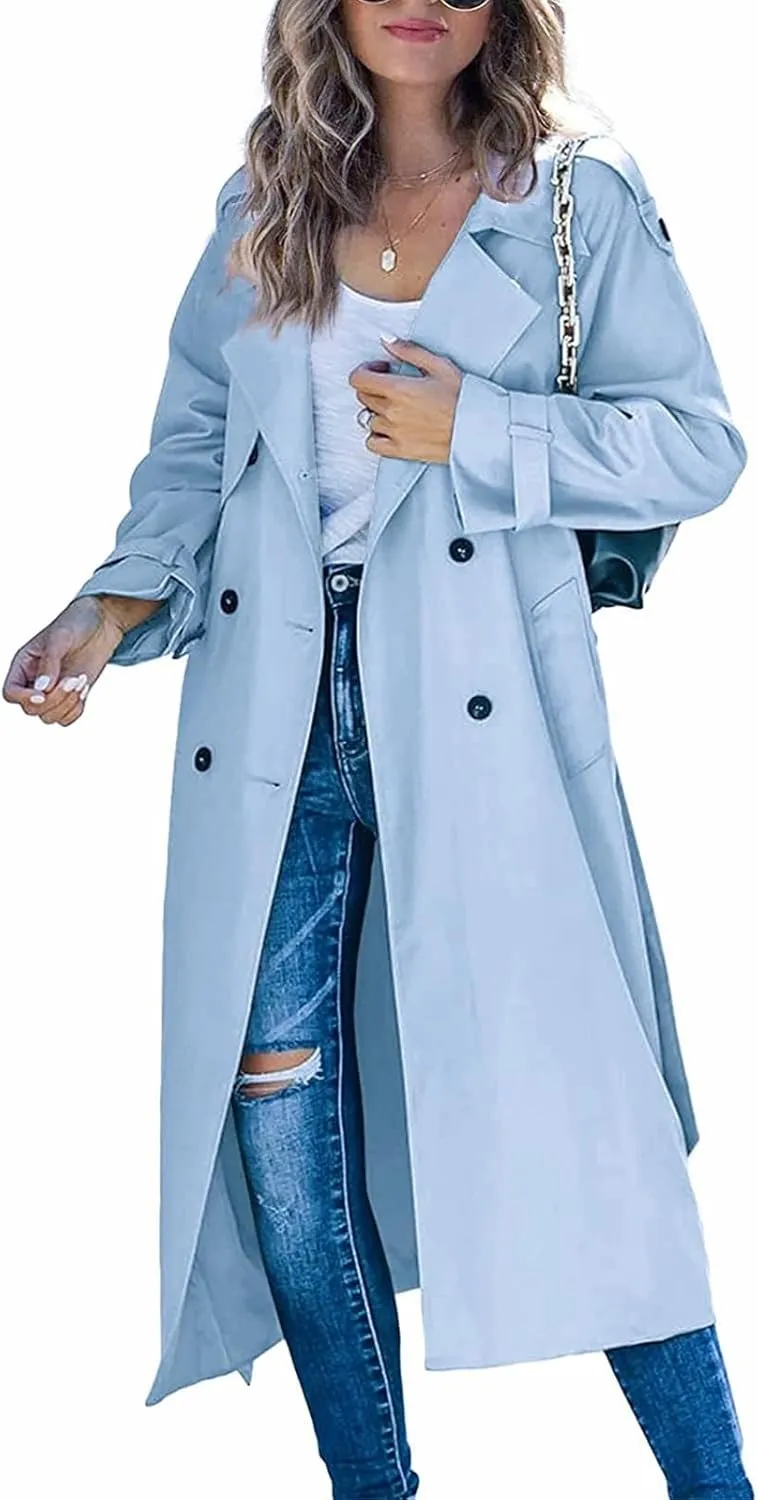 Casual Oversized Fashion Winter Coat Lapel Womens Long Outwear Women'S Coat Oversized Windproof Short Trench Coat