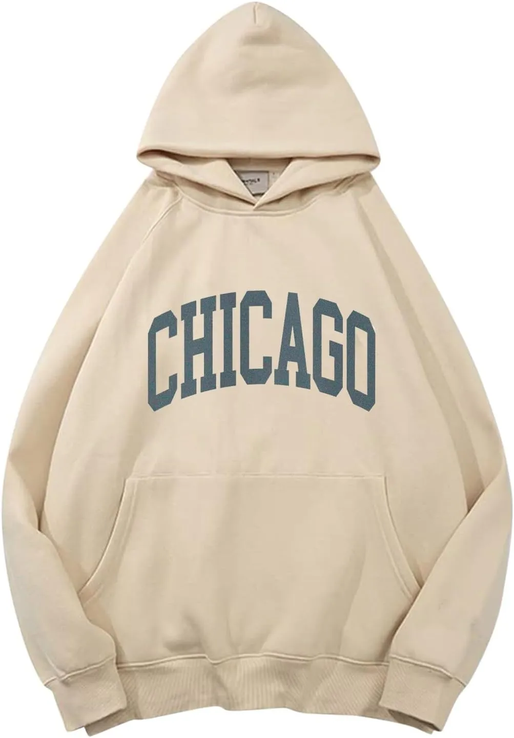 Chicago Hoodies for Women Cozy Sweatshirt Y2K Crewneck Long Sleeve Pullover Oversized Hoodie with Pockets