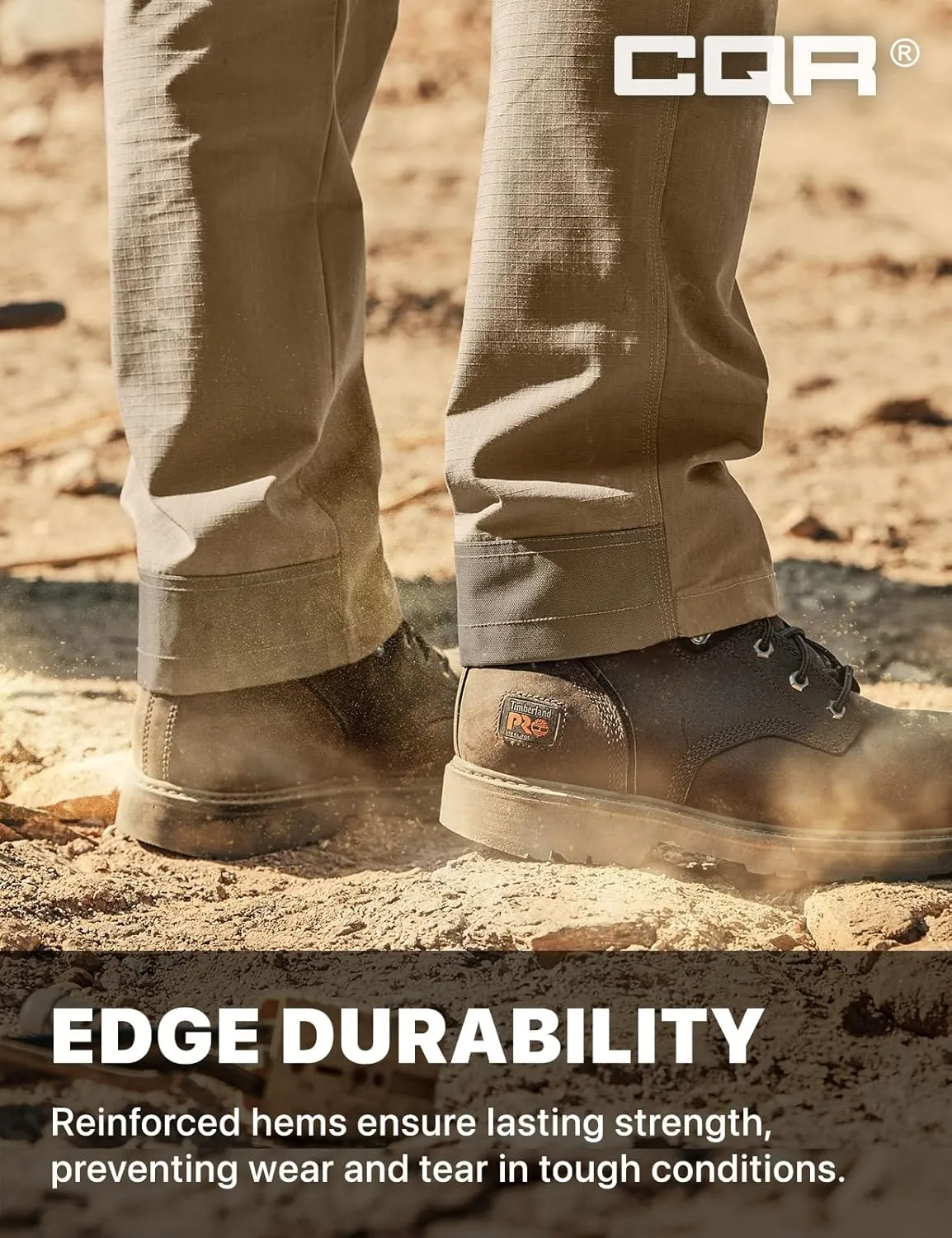 CQR Men's Quick Dry Work Pants, Water Resistant Outdoor Tactical Pants, Lightweight Stretch Cargo Hiking Pants