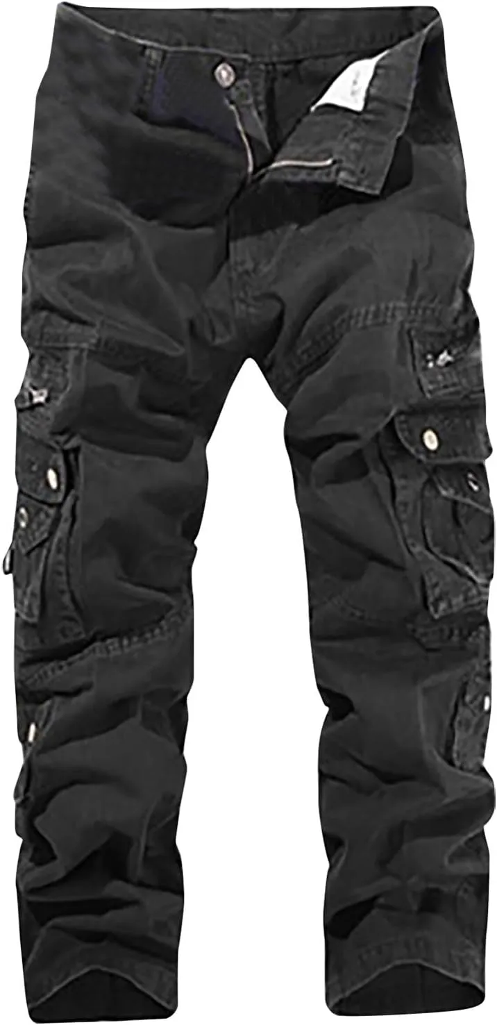 Dgoopd Stretch Mens Cargo Pants Stretch Tactical Water Resistant Ripstop Outdoor Lightweight Work Hiking Pants