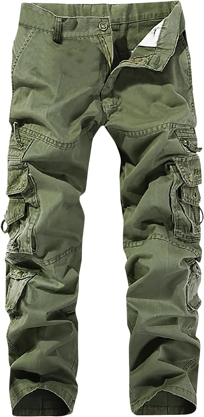 Dgoopd Stretch Mens Cargo Pants Stretch Tactical Water Resistant Ripstop Outdoor Lightweight Work Hiking Pants