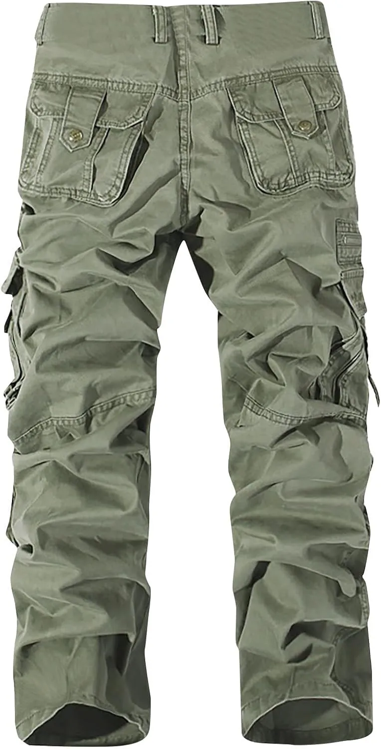 Dgoopd Stretch Mens Cargo Pants Stretch Tactical Water Resistant Ripstop Outdoor Lightweight Work Hiking Pants