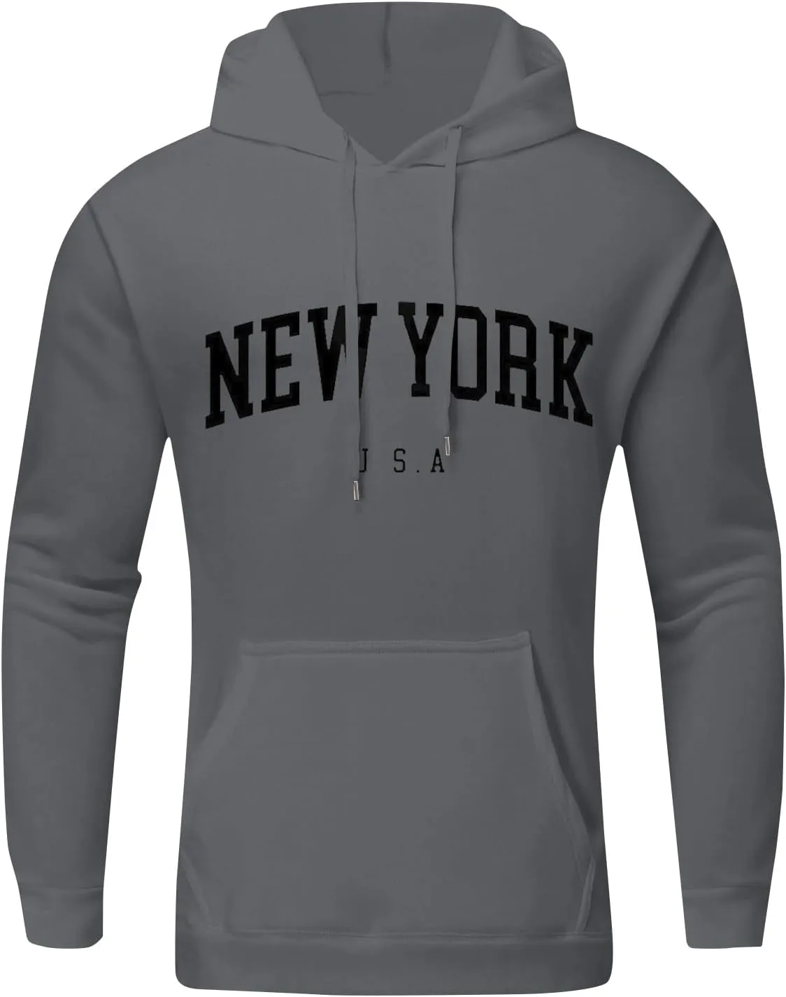 DuDubaby Graphic Hoodies For Men Letter Printing Flannel Sweatshirt Soft Drawstring Pullover Thermal Streetwear Hooded