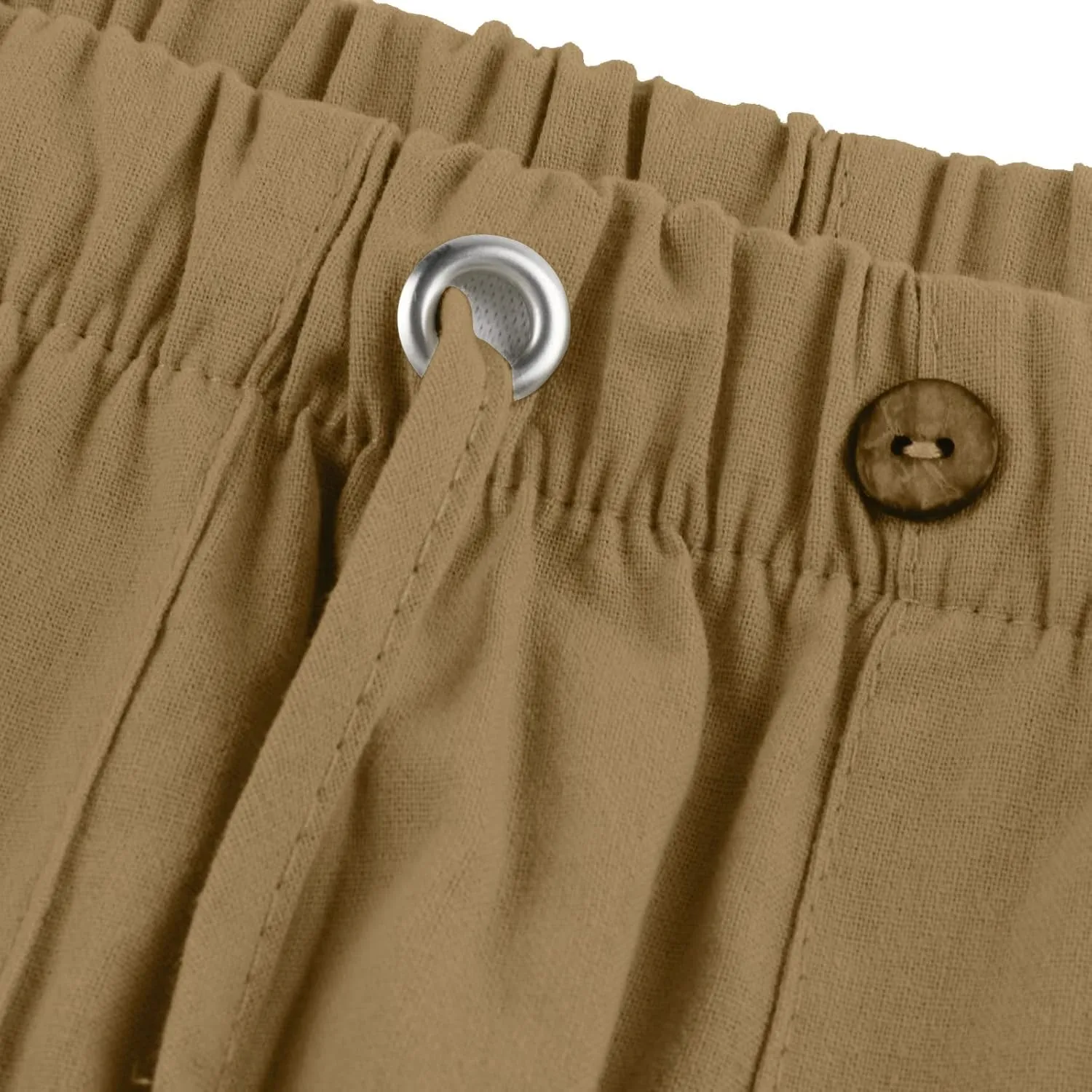 Dudubaby Mens Drawstring Pants Men's Casual Loose and Comfortable Casual Pants Cotton Linen Printed Drawstring Trousers