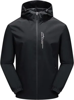 DuDubaby Mens Windbreak Quick Drying Coat Long Sleeve Hooded Sweatshirt Tops Blouse Mountaineering Jacket