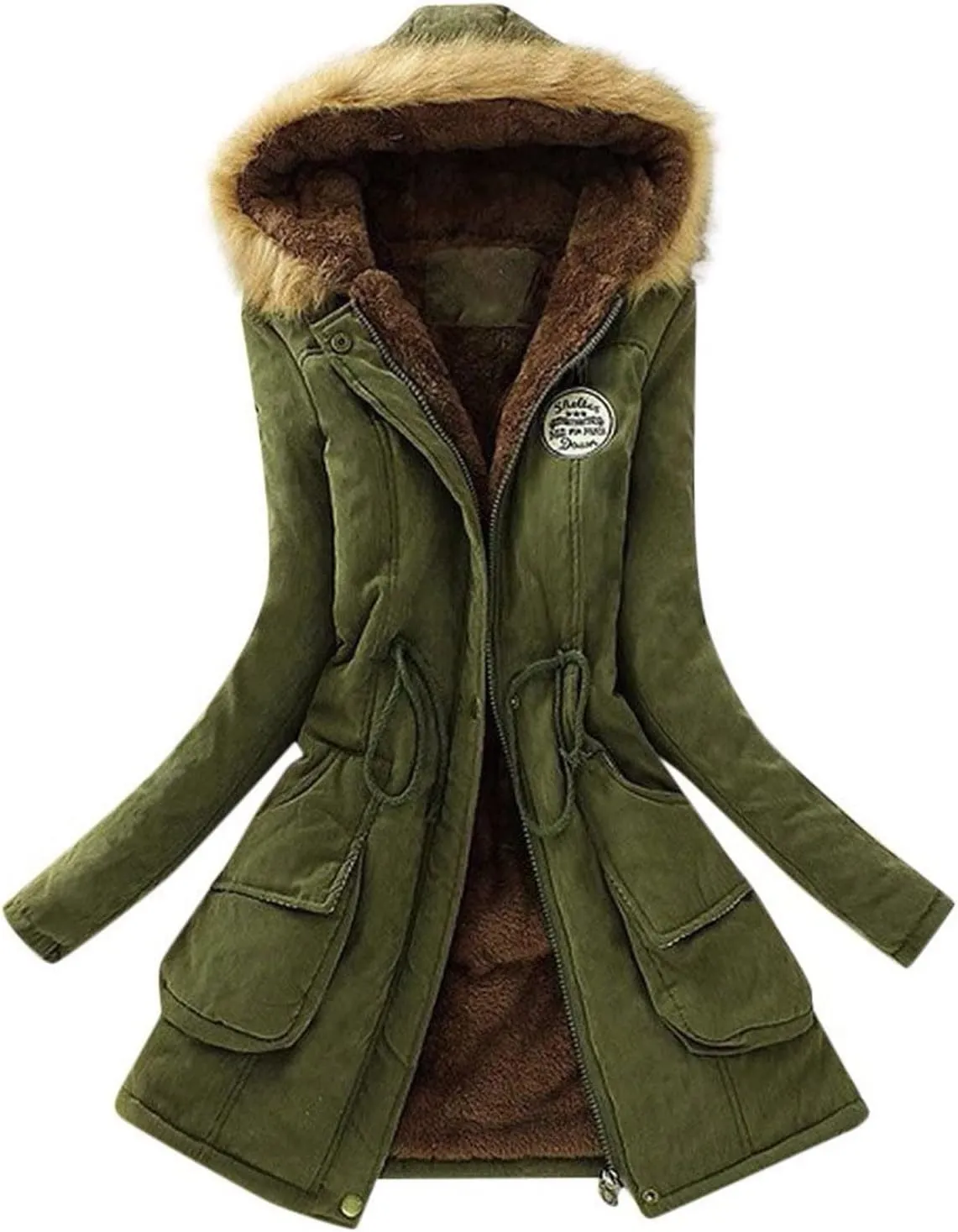 ECKHARDT Blue Long Jacket Womens Down Bomber Jacket Women's Mid Puffer Coat Long Coat Leather Trench Coat Womens Leather Winter Coat Womens Long Padded Jacket Full Length Down Puffer Coat Puffer Vest