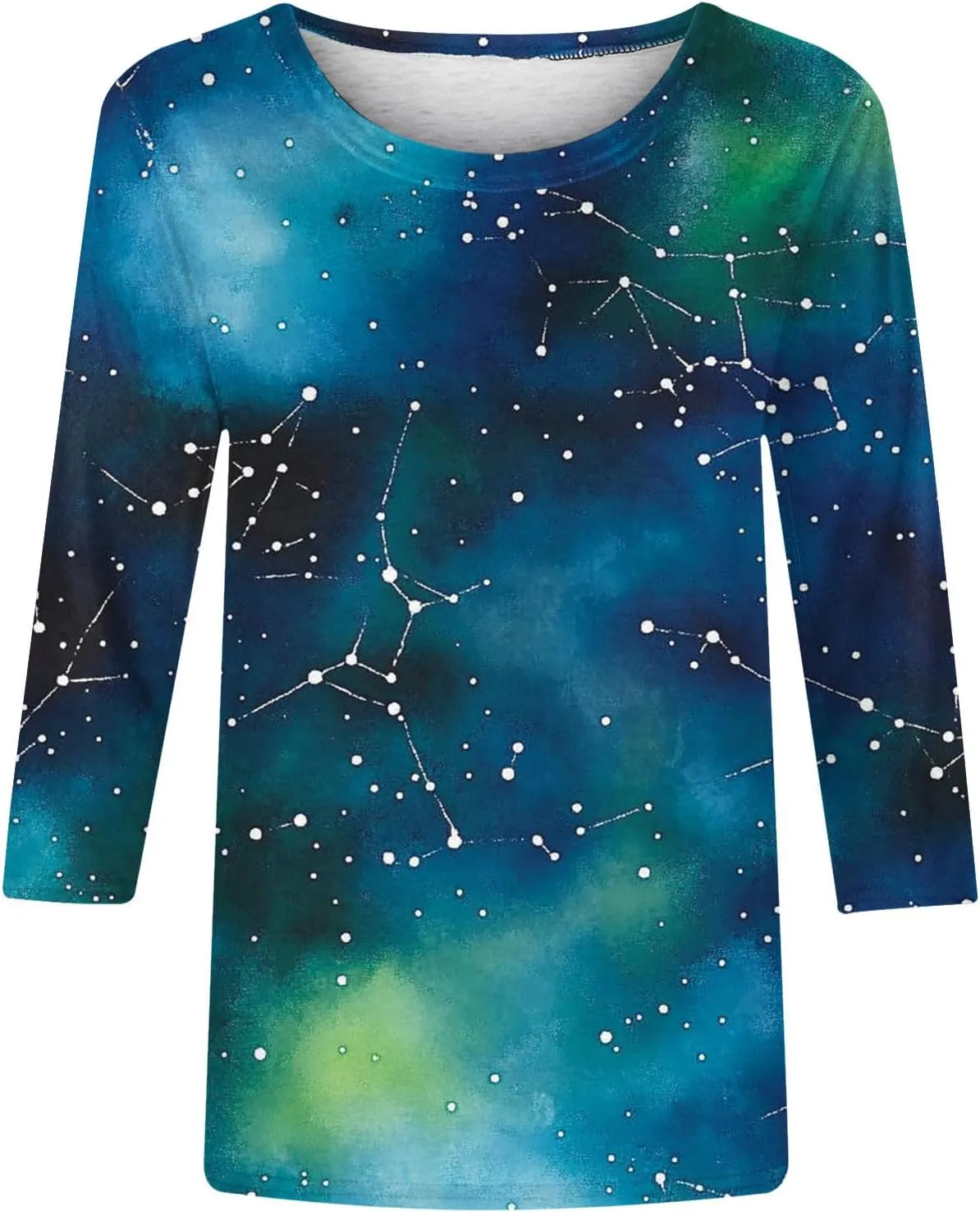 Elbow Sleeve Oversized Tshirt Shirts for Women Gradient Crew Neck Casual Pullover Printed Graphic Tee Top Tunic S-3XL