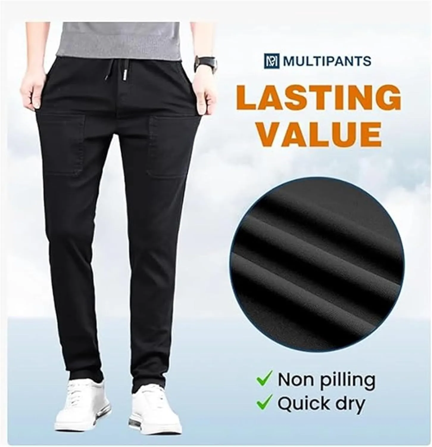Expositiontext Multipants – High Stretch Multi-pocket Cargo Pants, Men Comfy Cargo Pants Stretch