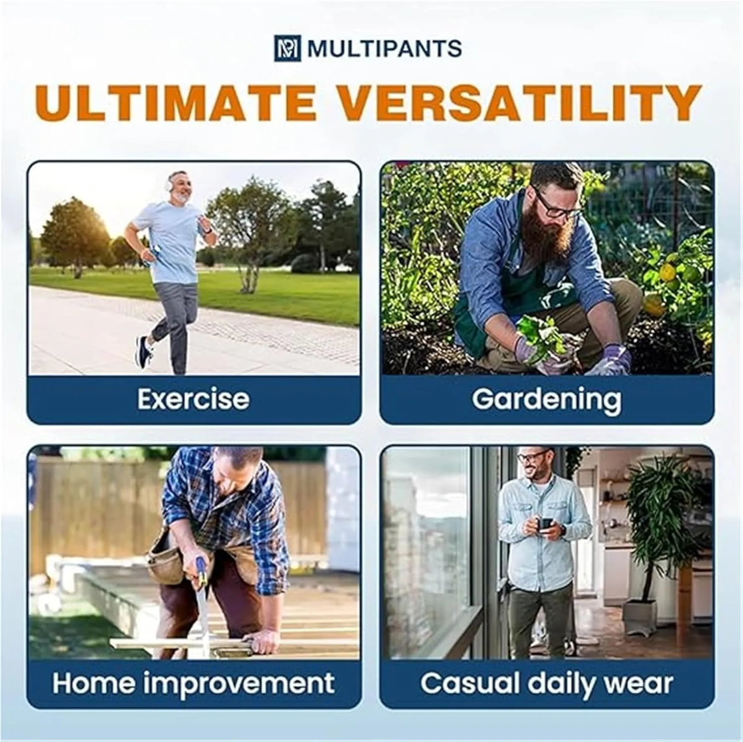 Expositiontext Multipants – High Stretch Multi-pocket Cargo Pants, Men Comfy Cargo Pants Stretch