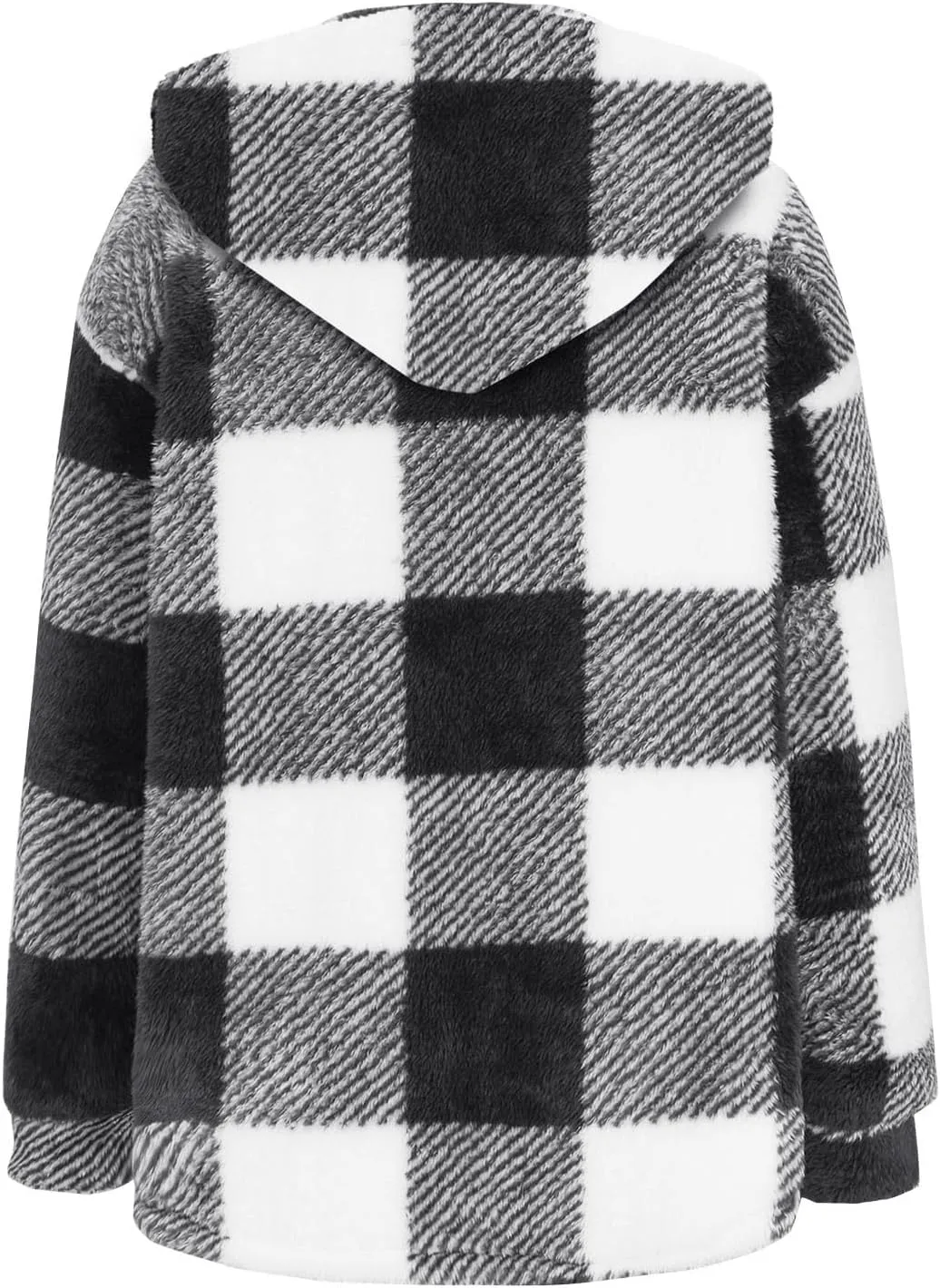 Fleece Jacket Women Fuzzy Flannel Jacket Fall Fashion Sherpa Lined Plaid Shacket Jacket Button Down Fleece Jacket Coat