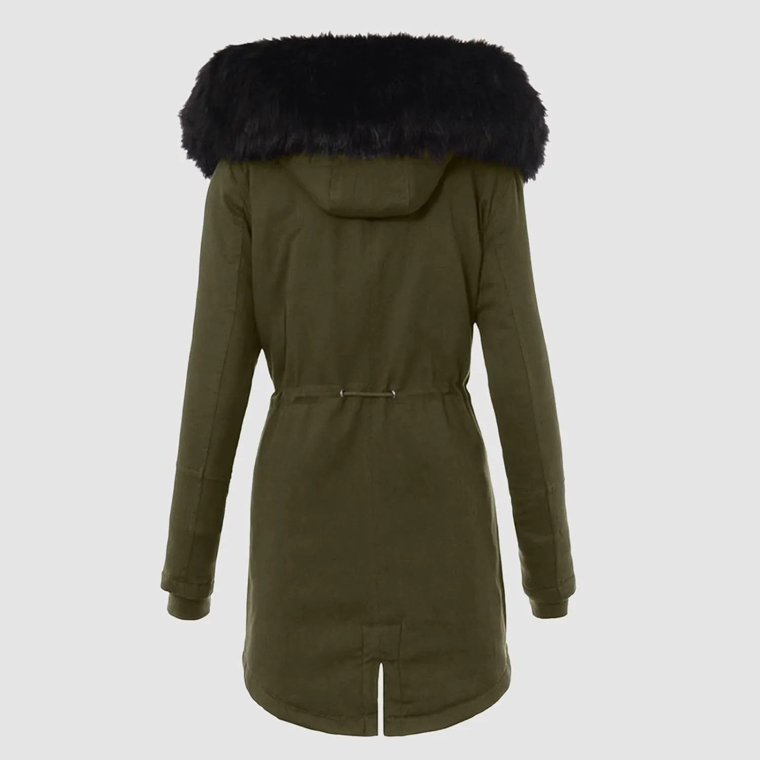 Fleece Jacket Women Long Sleeve Sherpa Hooded Winter Coats Regular Fit Thickened Plus Size Button Down Warm Jackets