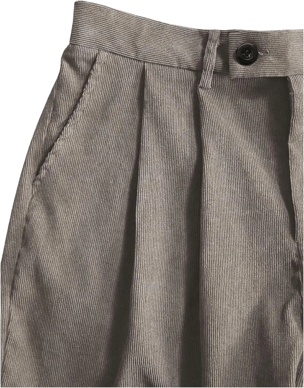 Floerns Men's Slant Pocket Tailored Pants Work Office Fold Pleated Trousers