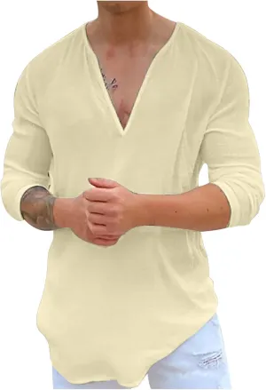 generic Men's Henley Shirts Short Sleeve Stylish Summer Casual Workout T-Shirts Muscle Tops Regular Fit Gym T Shirts Button