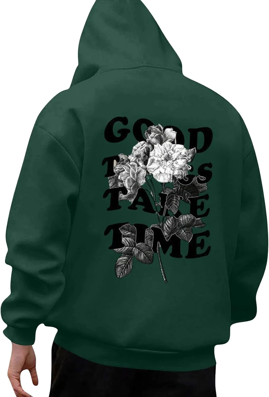 GOFULY Graphic Hoodies For Men Ethnic Floral​Print Oversized Sweatshirts Fall Long Sleeve Hoodies Pullover Winter Sweater