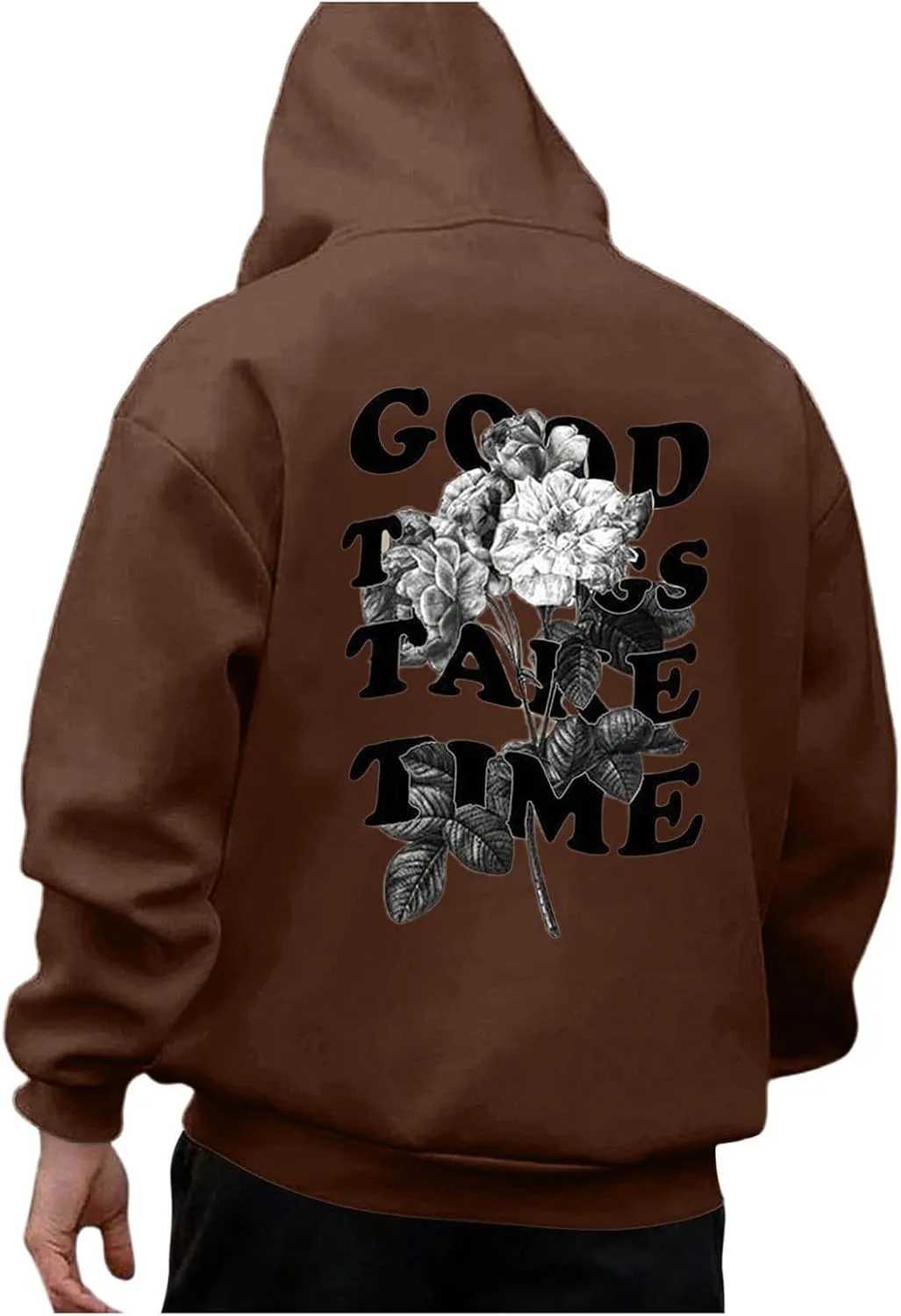 GOFULY Graphic Hoodies For Men Ethnic Floral​Print Oversized Sweatshirts Fall Long Sleeve Hoodies Pullover Winter Sweater