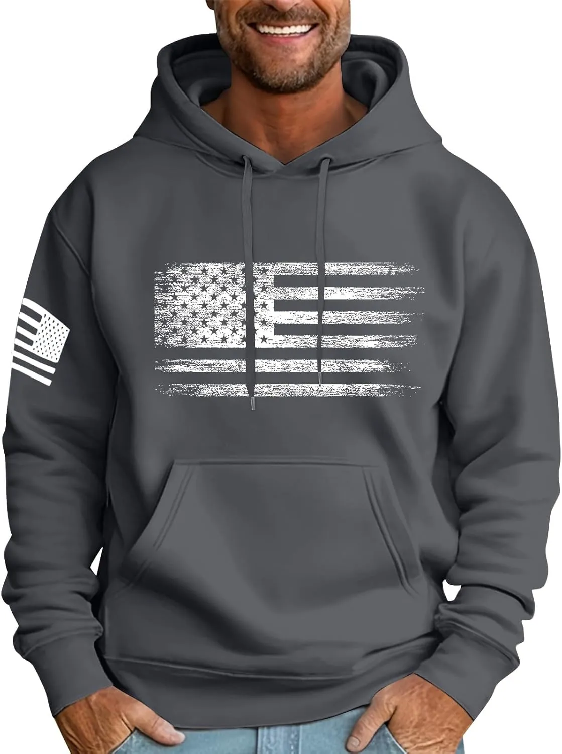 GOFULY Hoodies For Men Graphic Tie Dye Fall Sweatshirts Lightweight Winter Pullover Drawstring Long Sleeve Shirt With Pocket