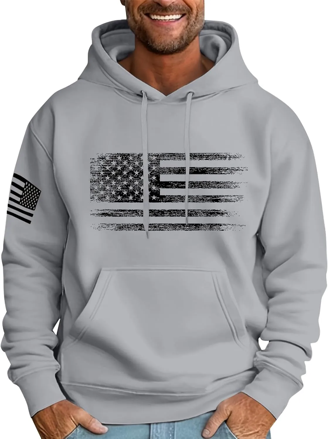 GOFULY Hoodies For Men Graphic Tie Dye Fall Sweatshirts Lightweight Winter Pullover Drawstring Long Sleeve Shirt With Pocket