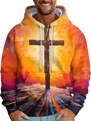 GOFULY Mens Graphic Hoodies Color Block Fall Sweatshirts Winter Hoodies Pullover Drawstring Long Sleeve Sweater With Pocket