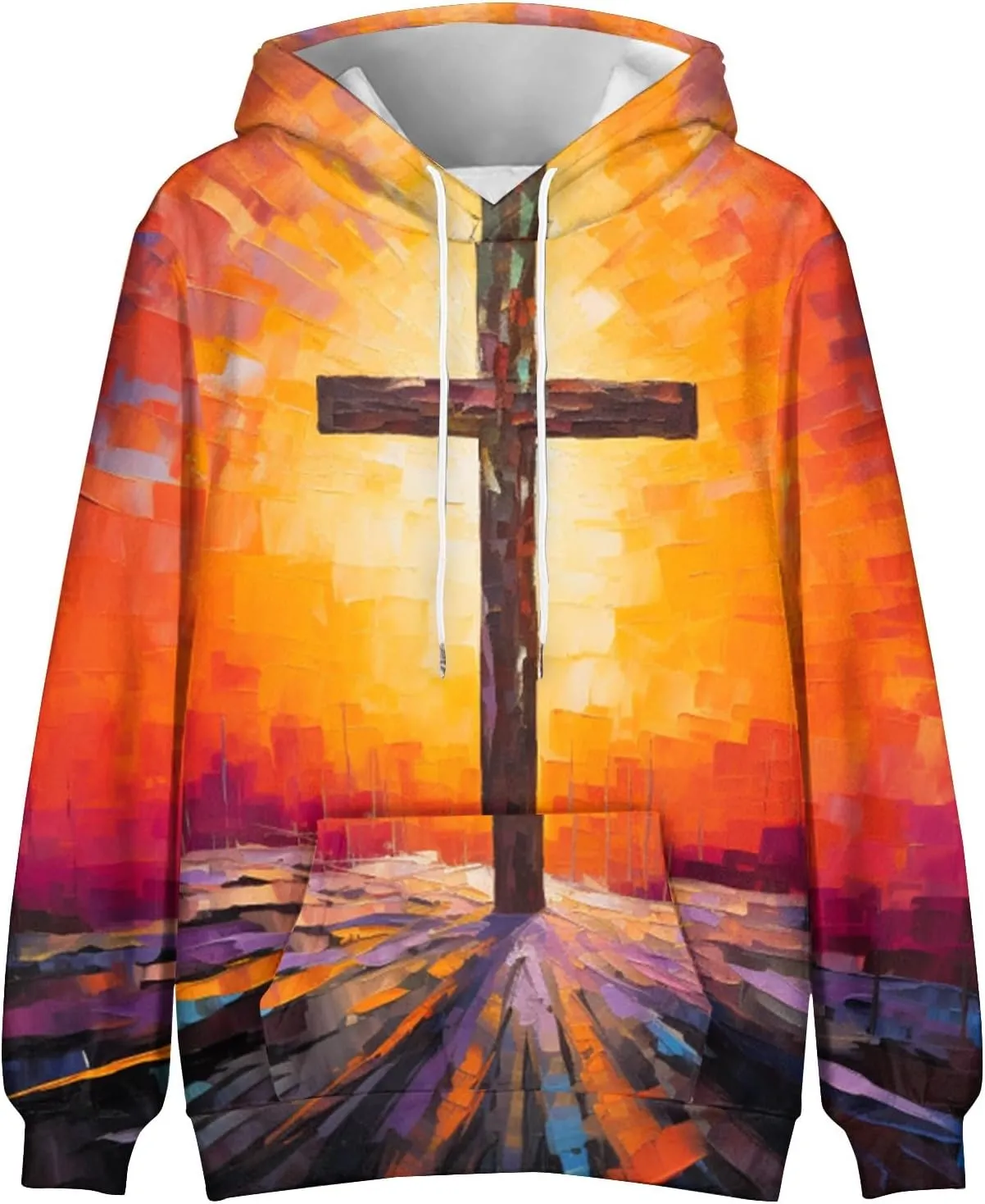 GOFULY Mens Graphic Hoodies Color Block Fall Sweatshirts Winter Hoodies Pullover Drawstring Long Sleeve Sweater With Pocket
