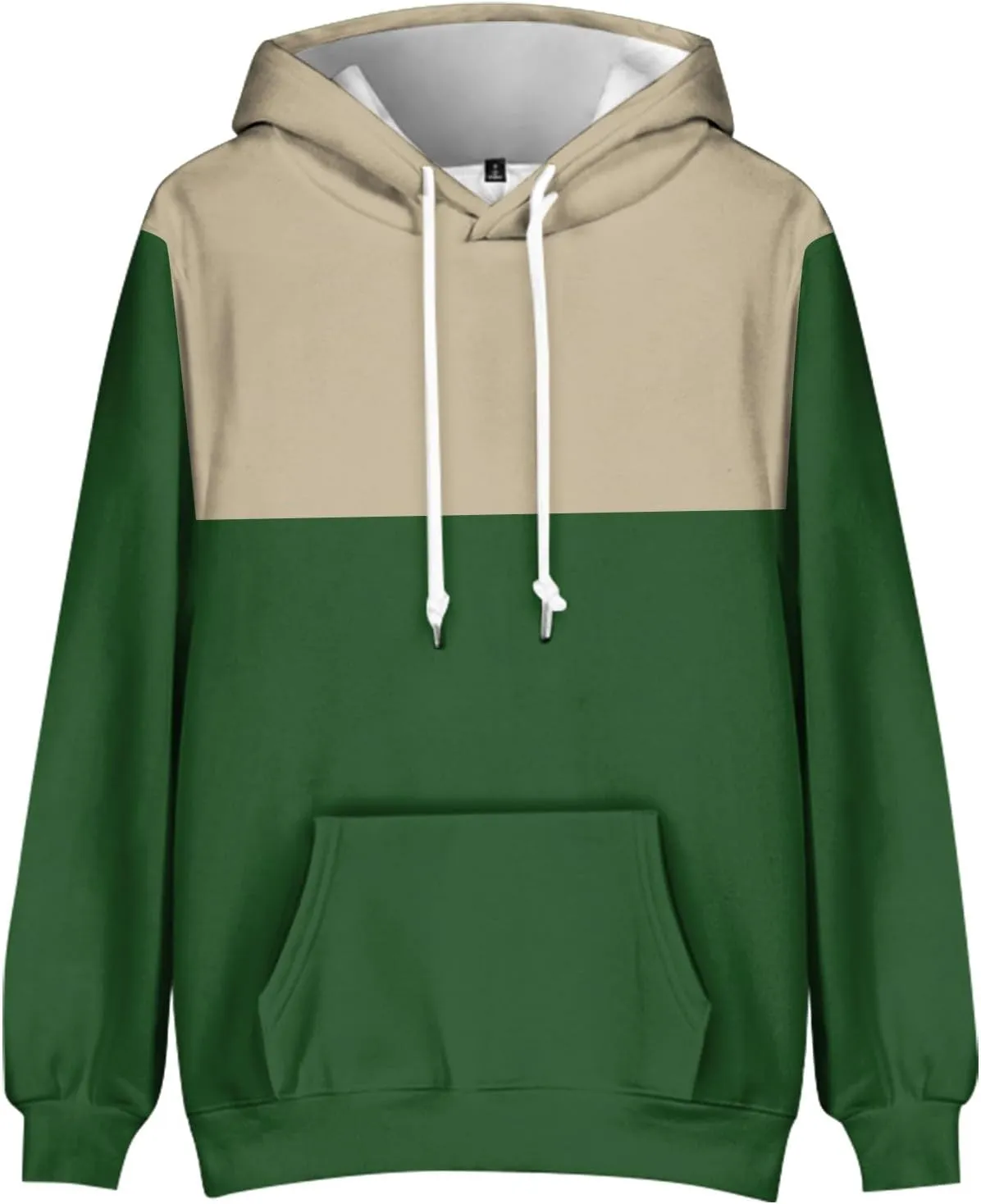 GOFULY Mens Graphic Hoodies Color Block Fall Sweatshirts Winter Hoodies Pullover Drawstring Long Sleeve Sweater With Pocket