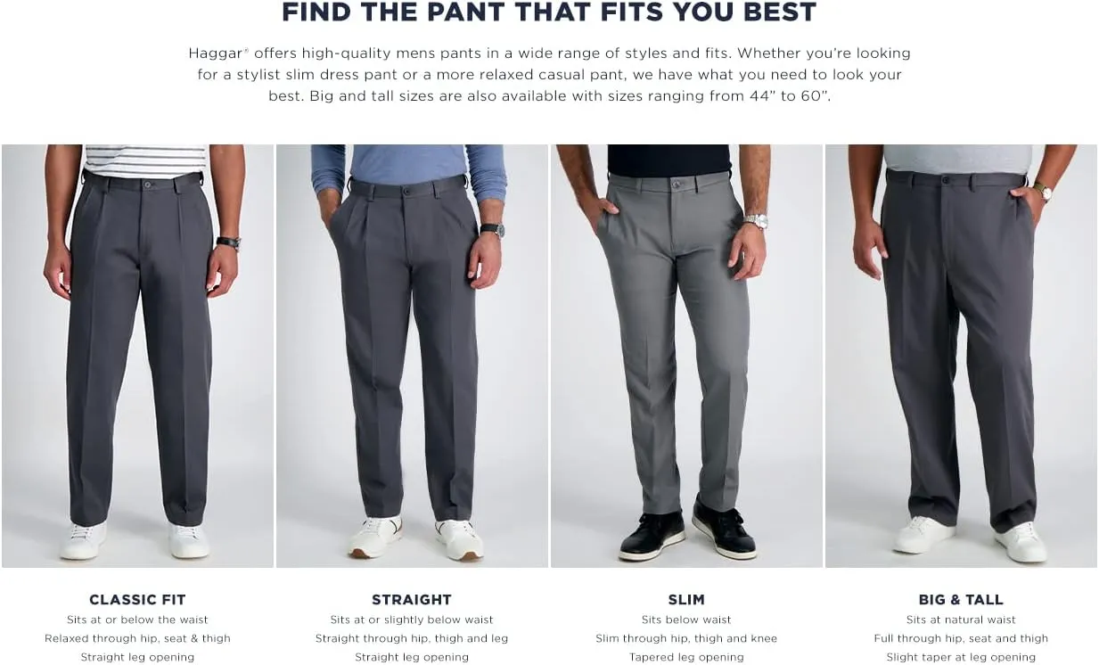 Haggar Men’s JMH Premium Stretch Tailored Fit Suit Separates - Pants and Jackets